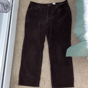 Brown suede pants